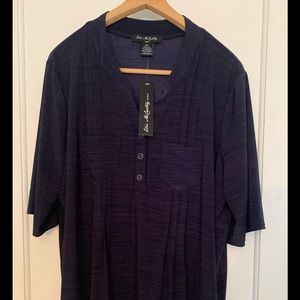 Ellie McCarthy, 3/4 length sleeves, size 3x, Navy